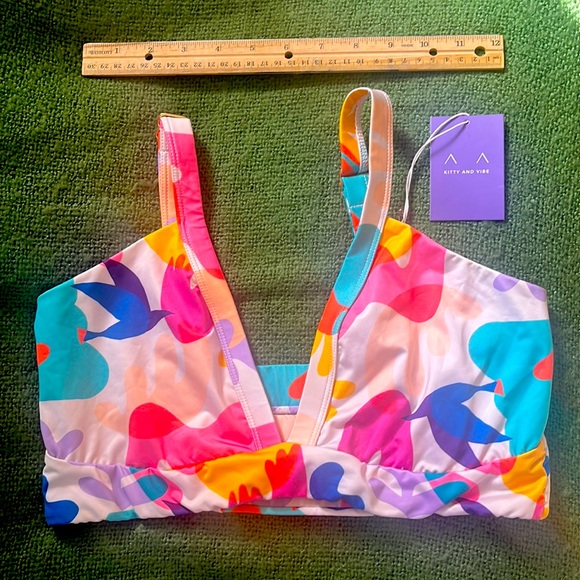 kitty and vibe Other - Kitty and Vibe Colorful Bikini Top